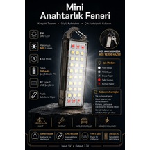 30 Led 5 Mod Mini Anahtarlık El Feneri Kırmızı-beyaz Işık Type-c Led Lamba Acil Durum Işığı 6893 Çok Renkli