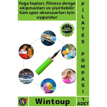 Pompa Egzersiz Top Şişirme Aparatı Pratik Hızlı El Tipi Dayanıklı Fitness Antrenman Pilates Pompası Çok Renkli