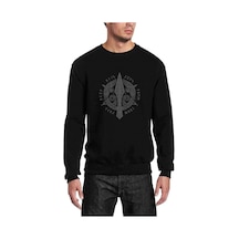 Odin Vikings Scandinavian Runes Valhalla Baskılı Erkek Sweat (528949771)
