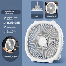 Usb Masaüstü Fanı Şarj Edilebilir Döngü Yüksek Rüzgar Fanı 000-beyaz Nz Beyaz