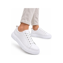 Yalçın Erkek Casual Bağcıklı Ortopedik Rahat Kaymaz Taban Sneaker Ayakkabı Beyaz - 919615758 Beyaz