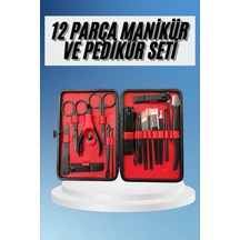 Deri Çantalı Siyah Paslanmaz Çelik 17 Parça Manikür Pedikür Seti 53261409