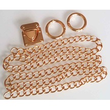 Çanta Aksesuar Light Gold Renk Zincir Set Diğer