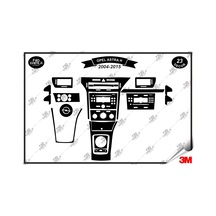 Opel Astra H 2004-2015 Torpido Konsol Trim Göğüs Maun Kaplama Set 23 Parça Siyah