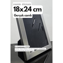 Fırçalı Gümüş-20mm Çerçeve Camlı 18x24 Cm Fotoğraf Resim Çerçevesi Ayaklı Veya Duvara Asma Yatay-dikey 45914861