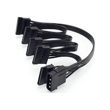 Alfais 4355 Molex IDE 4 Pin To 5 Port Sata Power HDD Güç Çoklayıcı Kablosu 60 cm
