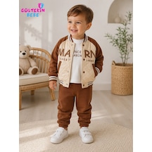 Donino Baby Marn Erkek Ceketli Erkek Üçlü Takım 9-24 Aylık -ba464085426 - Kahverengi