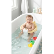 Vavbaby Önden Açılır Bebek Banyo & Bebek Mama Oturağı Sarı Sarı
