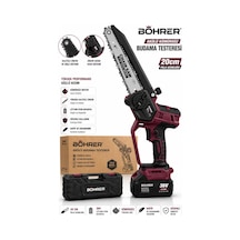Böhrer Ba011442 Çift Akülü Kömürsüz 20cm Budama Testeresi - 36v 5ah