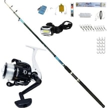 270 Kamış Misinası Sarılı Hazır Kıyı Olta Seti Kafa Feneri Hediyeli