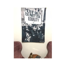 Man Of Quality Dont Fear Equality Desenli Tasarım Duvar Halısı