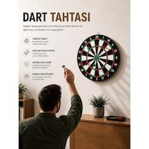 17 İnç Dart Tahtası Sağlam Ahşap Gövde Ve Uzun Ömürlü Kullanım - Lisinya