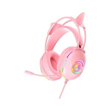 Kedi Kulaklı Rgb Aydınlatmalı 7.1 Ses Sistemli Oyun Kulaklığı Gürültü Önleyici Mikrofonlu