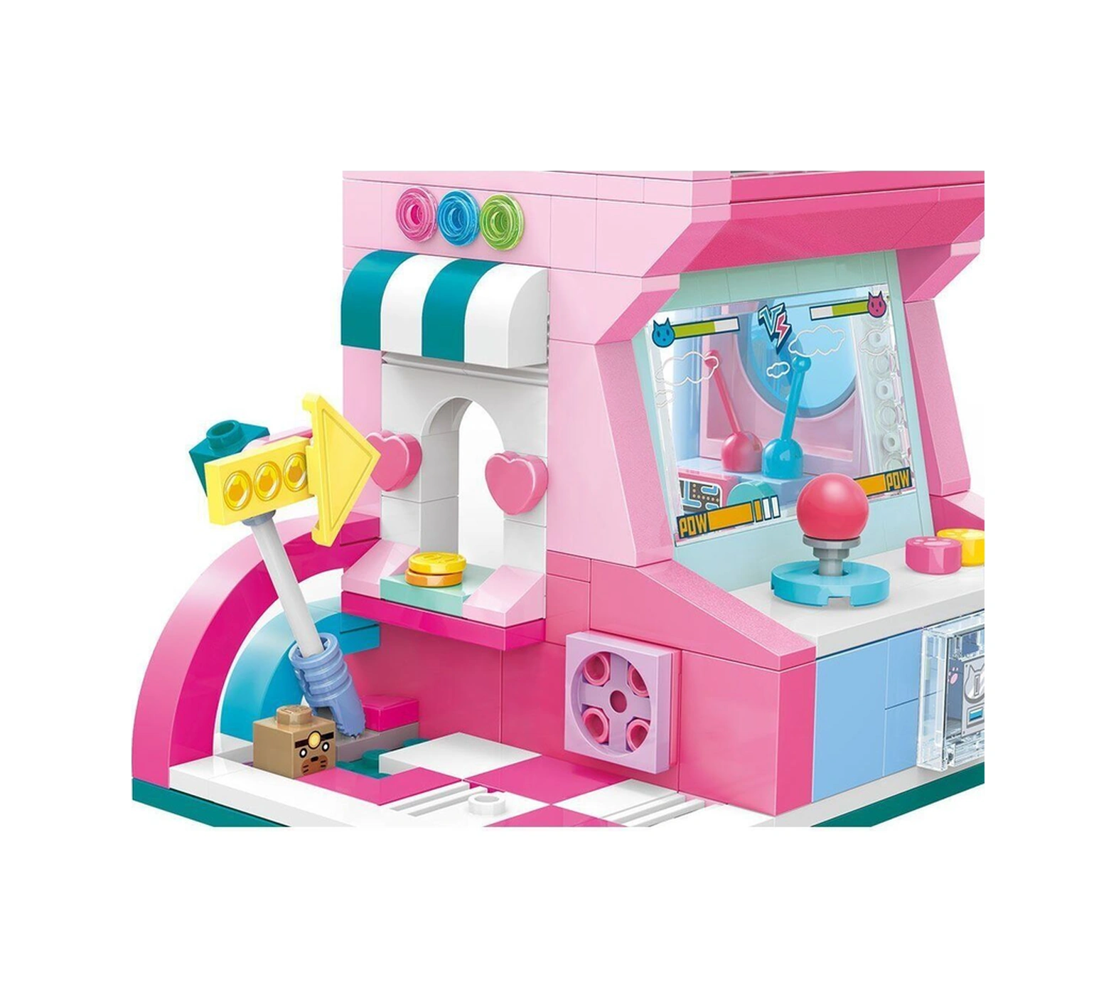 Kp28019 Keeppley Orange Cat Game Room Blok Seti -vagon Life