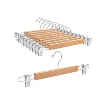 5 Adet Mandallı Ahşap Etek Ve Pantolon Askısı,şort,çamaşır,kıyafet Askısı,mandallı Ahşap Askı 5 Adet 4 Renk