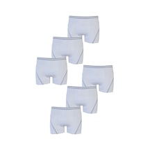 Hepsine Rakip Tutku İç Giyim 6'lı Paket Erkek Çocuk Pamuklu Elastan Boxer Tec0133 Beyaz
