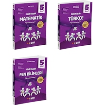 Gizli 2025 5. Sınıf Matematik + Türkçe + Fen Gizli Kuşak Serisi Seti 3 Kitap