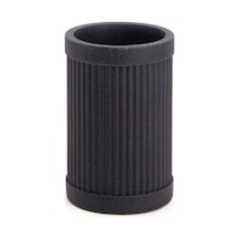 Reçine Tezgah Üstü Diş Fırçalığı Siyah Siyah Renk 124x80x80 Mm Açık Ahşap