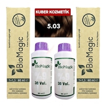 Biomagic 6.03 Kahve Köpüğü Organik İçerikli Amonyaksız Kalıcı Kokusuz Saç Boyası 2boya+ 2oksidan