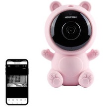 Neutron Ninni Söyleyen Gece Görüşlü Ip Wifi Bebek İzleme Kamerası Pembe