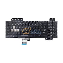 Asus Uyumlu Fx504g, Fx504gd Notebook Klavyesi, Laptop Tuş Takımı Siyah Tr Işıklı - Ver.2 - Rgb