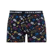 Jack & Jones Tekli Desenli Boxer - Gaming 12262272 Black Siyah