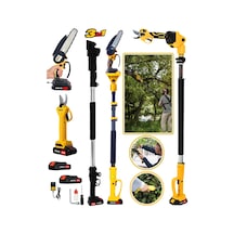 Eisenn Germany 2400 Wf 25 Ah 2 Akülü Bağ Makası + Zincirli Teleskopik Uzatmalı Budama Testeresi