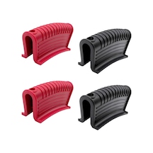 Çift Silikon Tencere Sapı Yardımcıları, Tava Sapı Koruyucu, Dökme Demir Tencere Rafı Seti, Kaymaz, Isıya Dayanıklı, Yalıtımlı Saplar