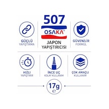 Osaka 507 Japon Yapıştırıcı, Siyanoakrilat, Şeffaf, Sıvı, Hızlı Kuruyan, Plastik, Metal, Ahşap, Seramik Ve Deri İçin Çok Amaçlı 2