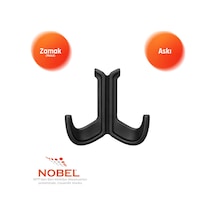 Marmaris Lüks Askı, Metal, Vestiyer Askı, 85 Gr, Dolap Askılık, Duvar Askılığı, Mat Siyah Vidalı