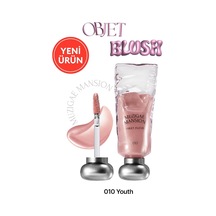Hafif Yapılı, Ciltle Bütünleşen Parlak Bitişli Likit Allık Objet Blush 010 Youth Çok Renkli
