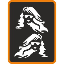 Madonna 2 Adet Sağ-sol Takım Ticari Araç Oto Sticker 40 30 Cm Beyaz