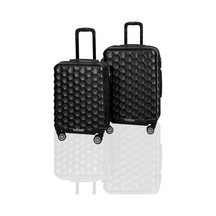 Polo&Sky Petek Model Siyah Renk 2'li Valiz Seti (Kabin+Orta)