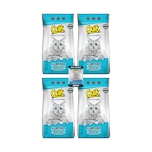 4 Adet 5lt Marsilya Sabunlu Bentonit Topaklaşan Doğal Kokusuz Kedi Kumu + Koku Giderici Hediyeli