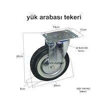 Yük Arabası Tekerlek 200lük Sanayi Tipi Tekerlek Tezgah En Büyük