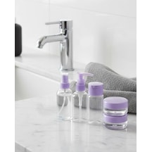 Hubrendy Tekno 5 Parça Seyahat Banyo Seti 30 Ml Şeffaf Taşınabilir Şişe Seti