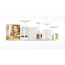 Maxx Deluxe Serisi 24k Altın Parçacıklı Serum İle 1 Kutu 2 X 50 Ml Ve Geliştiriciler Saç Boyası Açık Kahve 5.0