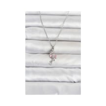 316l Çelik Zincir Gümüş Renk Flamingo Model Kadın Kolye Tj-bko11107 Evimdeyokyok