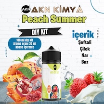 Peach Summer Dıy Kit Şeftali Çilek Nar Buz Gıda Aroması %20 Oranda Aroma İçerir Hazır Değildir 100 Ml