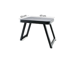 Krt-1137 Katlanabilir Kamp Ve Piknik Masası - Küçük 47x33 Cm Siyah Plastik- 10'li Paket
