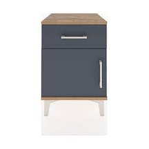 Hyperion Komodin Tek Çekmeceli Tek Kapaklı 44x44x64 Çam-antrasit Atlas Çam