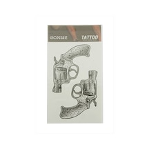 Silah - 810 - Tattoo Dövme - Spt-gld - Sticker Beyaz