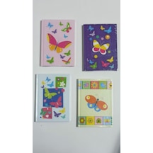 Not Defteri Kelebek 14x20cm 120 Yaprak Çizgili 1.hamur 70 Gram Bad0473 Karışık Renk 1 Adet