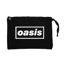 Oasis Text Siyah Clutch Astarlı Cüzdan / El Çantası