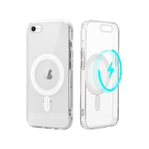 Apple iPhone Uyumlu 7 Şeffaf Magsafe Kılıf Mtl Safe