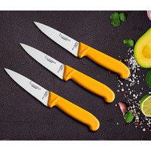 Lazbisa Mutfak Bıçak Seti Şef Bıçak 3 Lü Gold Serisi