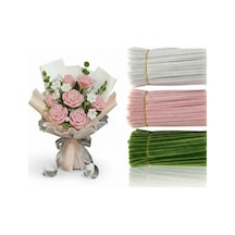3'lü Şönil Set Pastel Pembe 50 , Beyaz 25 , Ordu Yeşili 25 Şönil ,çiçek Yapımına Uygun Tüylü T