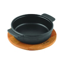 Pişirme Kabı, Lv Eco Gv 14 K4, Yuvarlak Güveç, Ahşap Altlık, Çap 14 Cm, Dökme Demir, Siyah Diğer