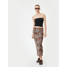 Koton Crop Straplez Üst Drapeli Slim Fit Siyah 4sak10696ek Siyah