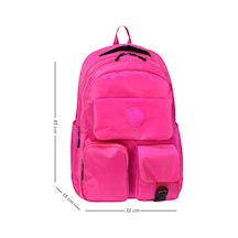 Miço Kids Çok Gözlü Büyük Boy Okul Sırt Çantası Pembe